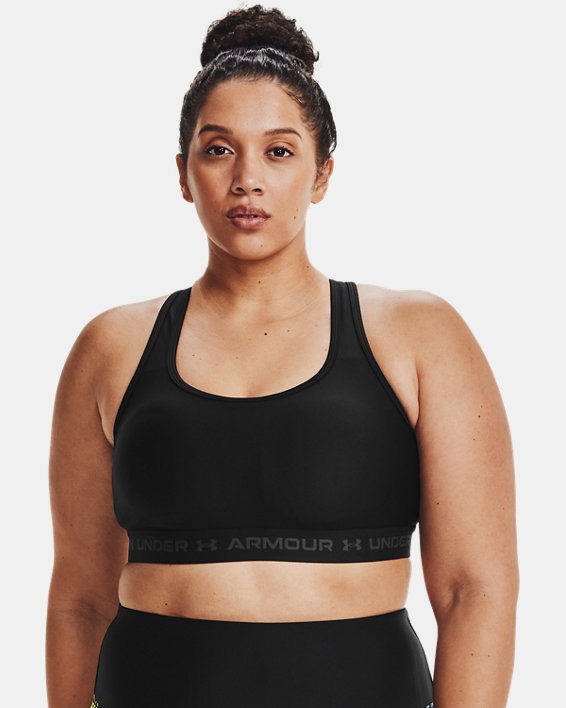 Soutien-gorge Armour® Mid Crossback Sports pour femmes, Black, pdpMainDesktop image number 0